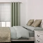Fresh stripe green half window roman blinds blackout window treatments
