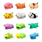 Mobile Phones Accessory Cute Cartoon USB Cable Protection Cover Animal Cable Bite