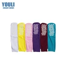 Wholesale unisex cotton non skid hospital flight disposable crew slipper socks