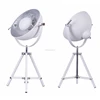 tripod table lamp white with Silver Inner Shade