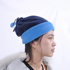100% polyester winter warm fleece beanies hats and neck scarf