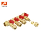 Competitive price most popular double hand wheel nickel plated pex pipe brass manifold for water pipe
