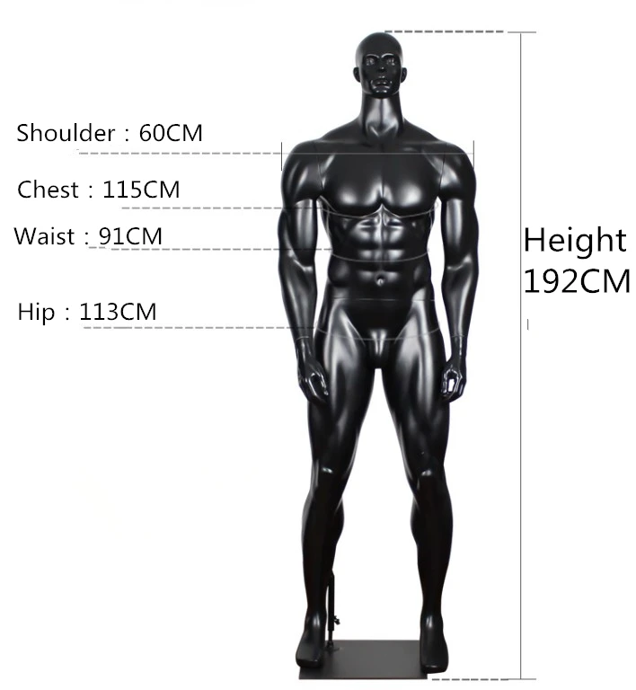 standing sports big muscle full-body male mannequin