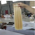 Russian Remy Cuticle aligned Weft Blonde Hair Extensions