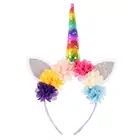 Wholesale Baby Shower Gift Birthday Party Unicorn Theme Girls Hair Accessory Rainbow Unicorn Headband