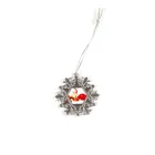 Wholesale Sublimation Blank 6.2 Cm To 6.5 Cm Pearl White Zinc Alloy Snowflake Christmas Ornaments