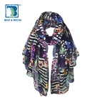 Beautiful Floral Printing Long Scarf Light Voile Material, Floral Printed Voile Fabric Scarf, 100% Voile Scarf