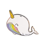 High quality dolphin shape cute silver plated hard enamel lapel pins