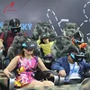 6 players enjoying tank video game machine military virtual machine motion simulator
