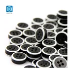 SK 4-holes black and white garment accessories resin button