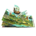 Custom Design Chinese Publisher Hardcover Children Colouring Story Puzzle 3D Board Pop up Books for Kids