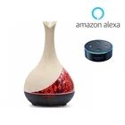 Smart home Amazon Voice app wood Grain Humidifier ultrasonic Alexa Speaker aroma diffuser