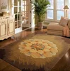 Embroidered pattern Flower design 3D area rug with wool rayon materials