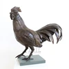 China Zodiac Signs Big Bronze Chicken Cock Sculpture Life Size Cast Rooster Statue For Sale