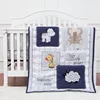 Cartoon design sheep applique 100% cotton baby bed sheet crib bedding set