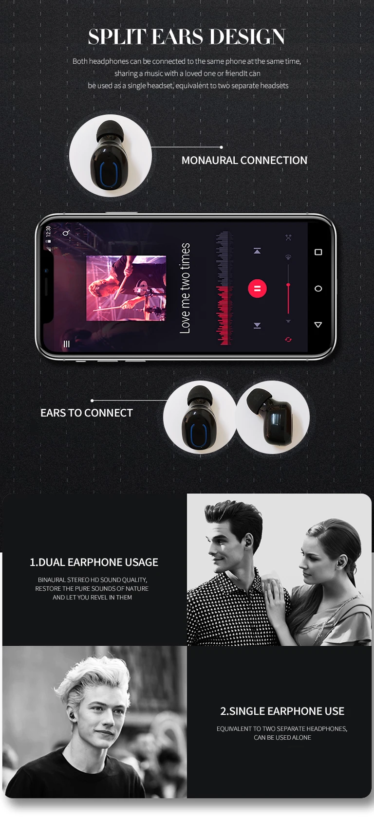 OEM/ODM Wireless Earphone Headphone T18S Sport Blue Tooth Earphone - ANKUX.COM