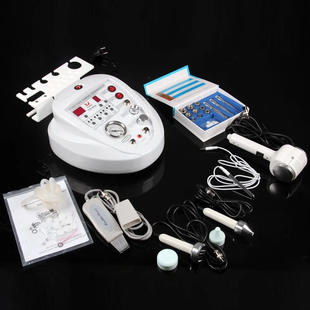 Diamond Microdermabrasion 4in1 Dermabrasion Skin Scrubber Cold &hot Hammer Spa beauty equipment