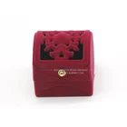 Chinese antique coarboard pink velvet jewelry ring gift boxes with mirror