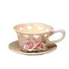 Beauty Rose Cup Tealight Candle Stand