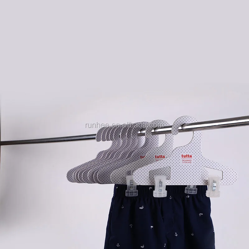 Firm Design Paper Cardboard Hanger Customizable Size For Garment Display