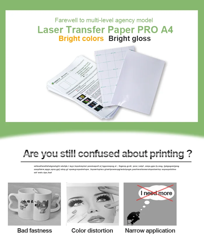 Laser Transfer Paper PRO A4