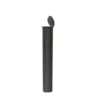 Manufacturer 120 mm black solid color pop up container store dry flower pop top squeeze tube bottles with hinged cap