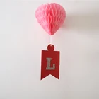 Pink heart honeycomb paper craft ideas events and wedding decoration