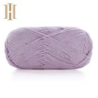 Colorful color anti-pilling fibroin silk yarn recycled dyed cotton blended yarn hand knitting