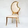 gold plated angel wing stainless steel modern dining club chairs
