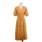 Lady chiffon dresses short sleeve dress for women