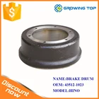 Japanese truck spare parts HINO brake drum oem 43512-1023