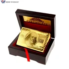 2018 custom Embossed 24k 999.9 Gold Foil Plated Playing Cards