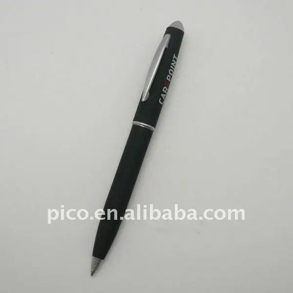 high end customized logo cheap rubber painted metal ballpoint