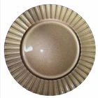 13 inch gold decoration plastic charger plate for wedding
