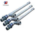 Industrial high capacity inclined helical screw auger conveyor