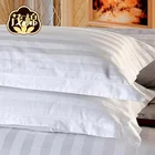 Hotel bedsheet 100% cotton satin stripe bedding set