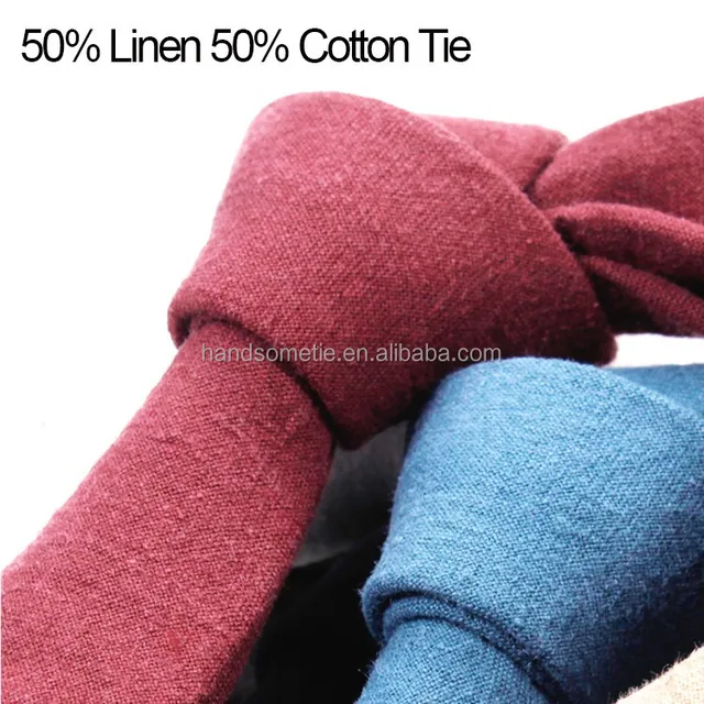 2015 fashion odm plain cotton and linen neckties