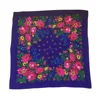 woge factory unique design muffler dress shawl lady print flowers cotton feeling acrylic square russian scarf