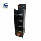 Glossy Printed Custom Recycled Paper Cardboard Floor Shelf Display Stand