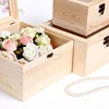 LIANSEN Triangle Square Shape Natural Color Plywood Wood Box
