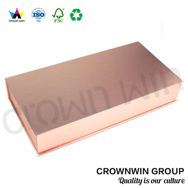 magnetic flap closure cosmetic paper gift box crown packaging