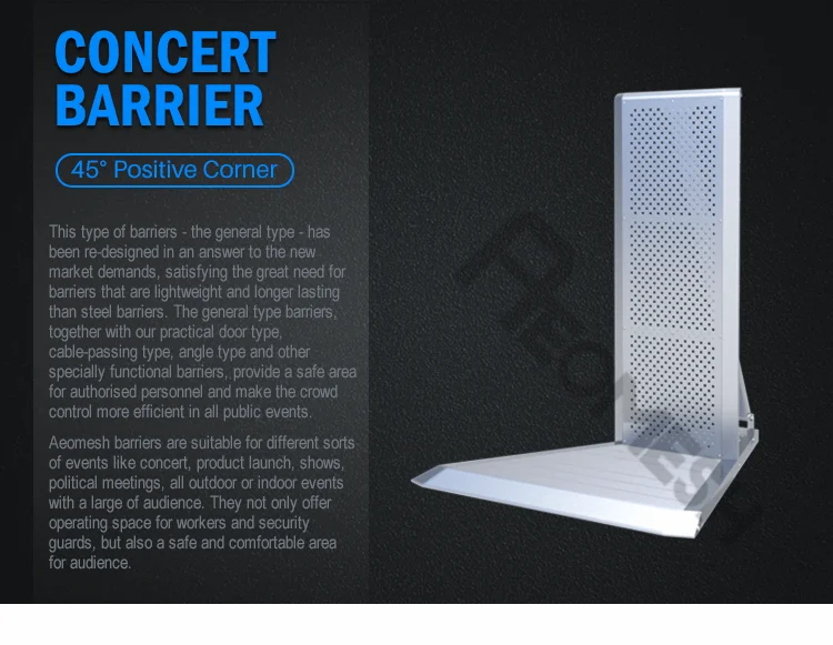 AEOBARRIER 45 degree corner Concert Barrier