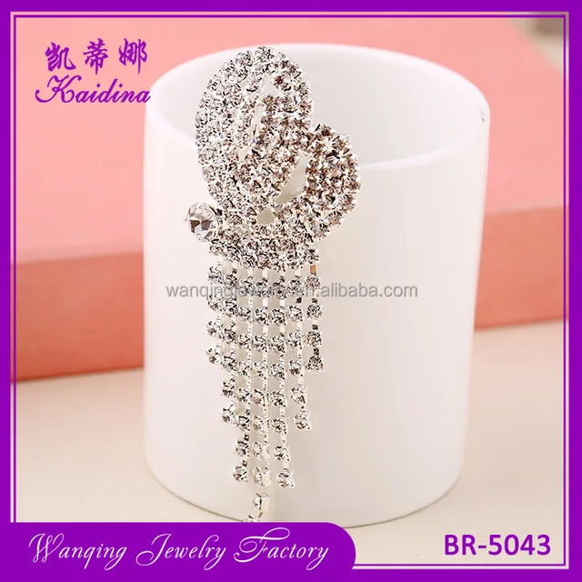 crystal flower brooch lapel pin fashion rhinestone jewelry women