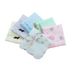 Logo 100% Cotton Handkerchief For Ladies