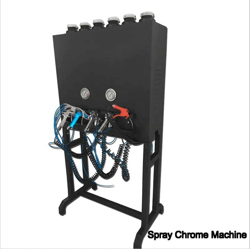 Chrome paint plating system machine with spray guns