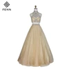 Tulle Fabric Beading Handwork Formal Evening Long Lace Brand lace long prom dress evening