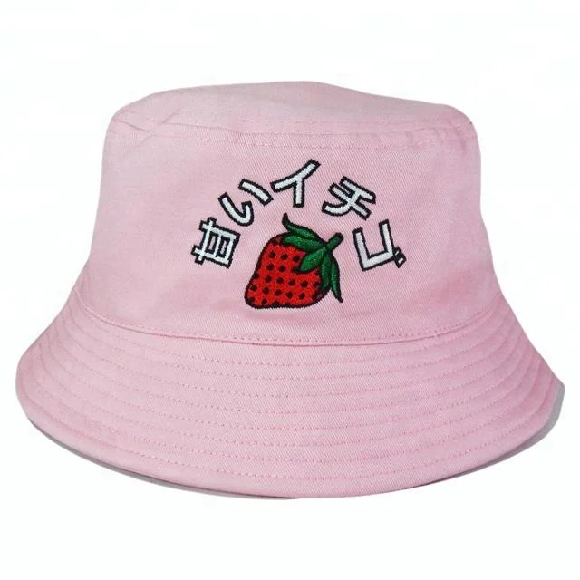 strawberry bucket hat