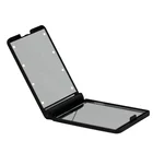 Black led pocket mirror with 8 LED Lights Vanity Makeup Folding Portable Compact