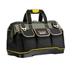Heavy Duty Hard Plastic Base Multi functional Wide Mouth Storage Electrician Tool Kit Bag