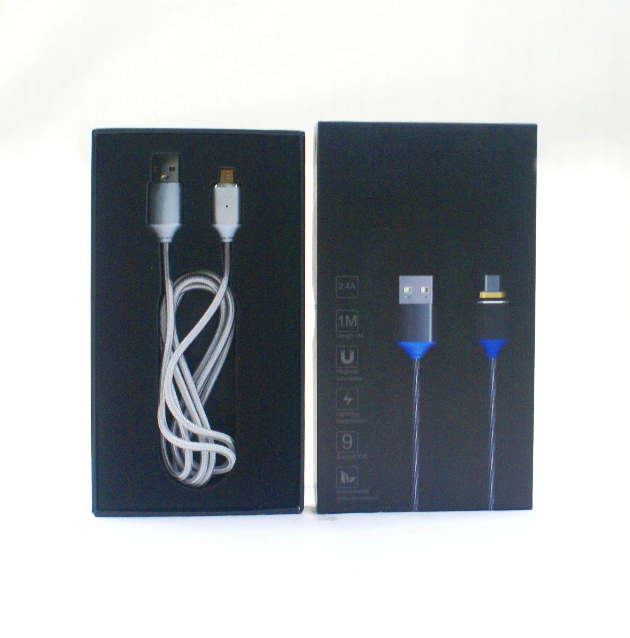 Nylon Braided Charger Cable USB for Iphone Android Magnetic USB Micro Charging Cable - ANKUX.COM